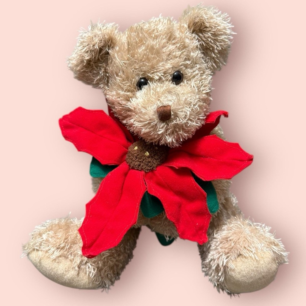 TY Beanie‎ Buddies Poinsettia Bear 2005 Plush – Holiday Christmas Teddy